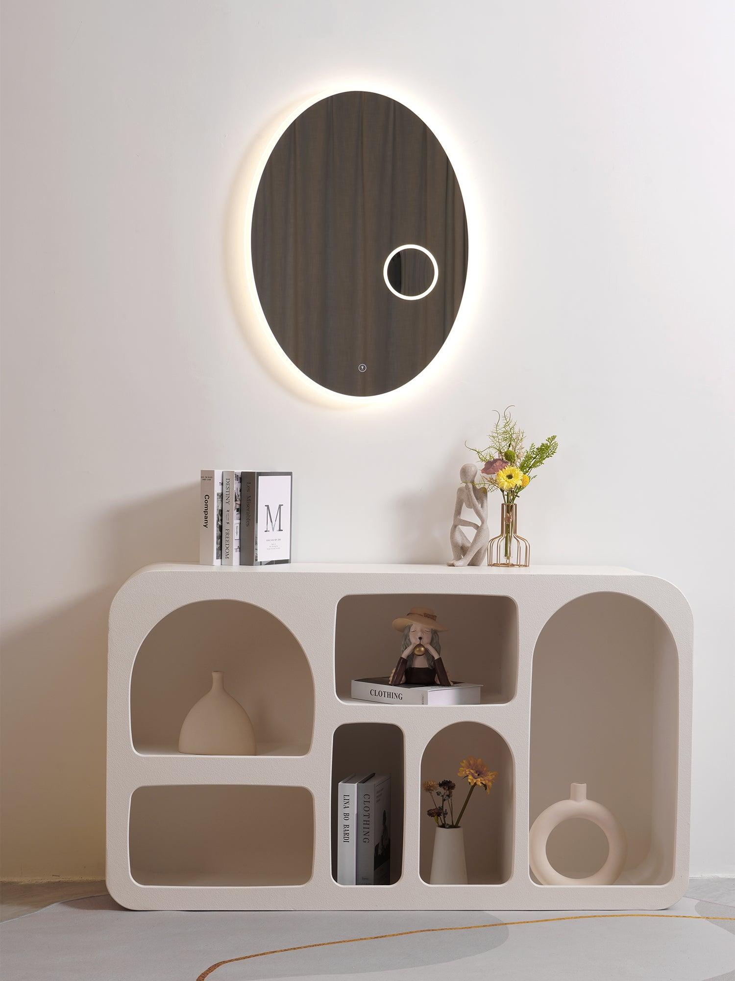 Ovariel Oval Mirror Metal Plastic Wall Light - Lamp Outdoor
