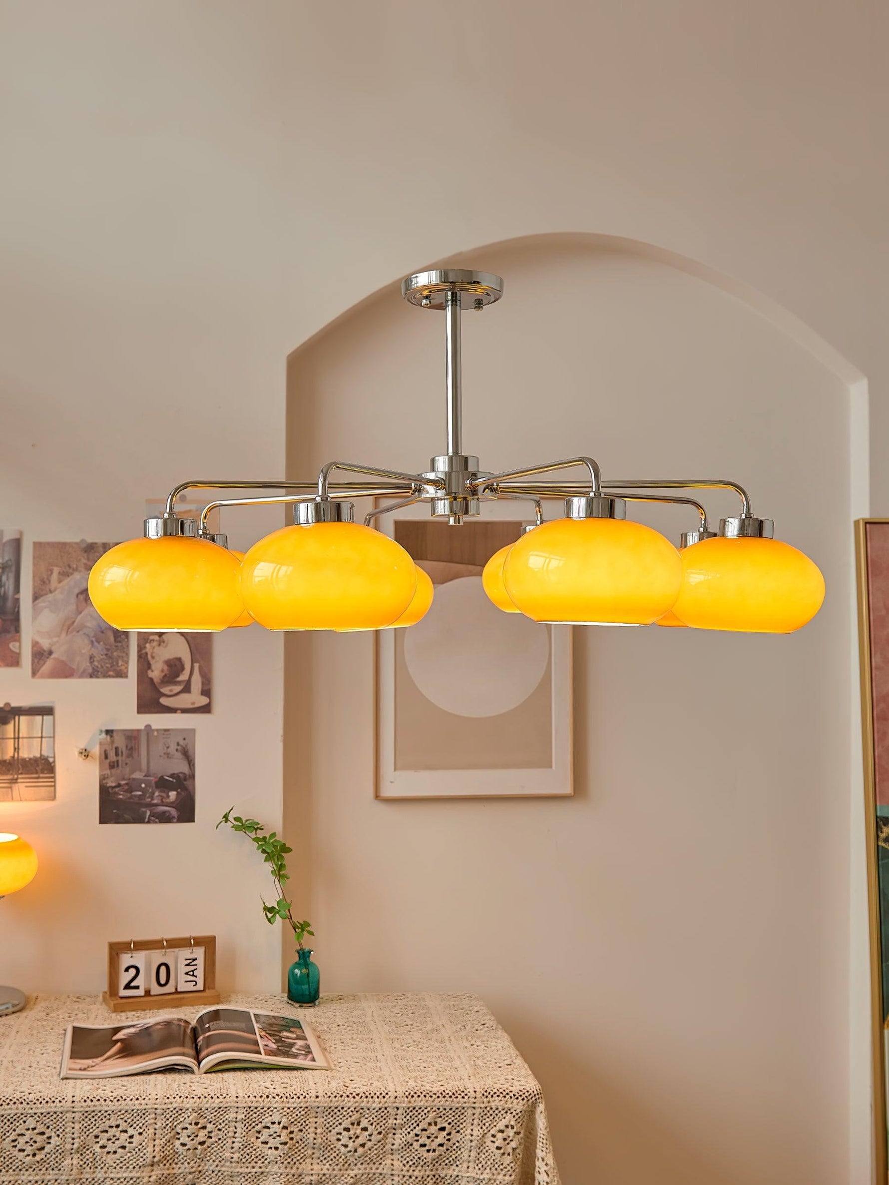 Oval Persimmon Chandelier - Lamp Outdoor