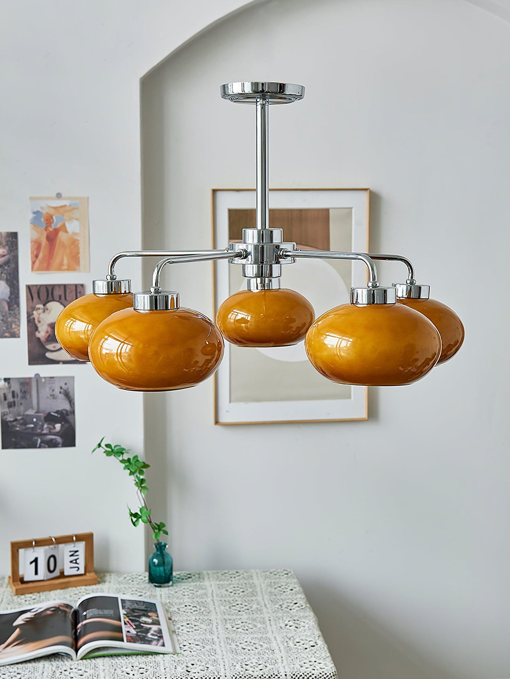 Oval Persimmon Chandelier - Lamp Outdoor
