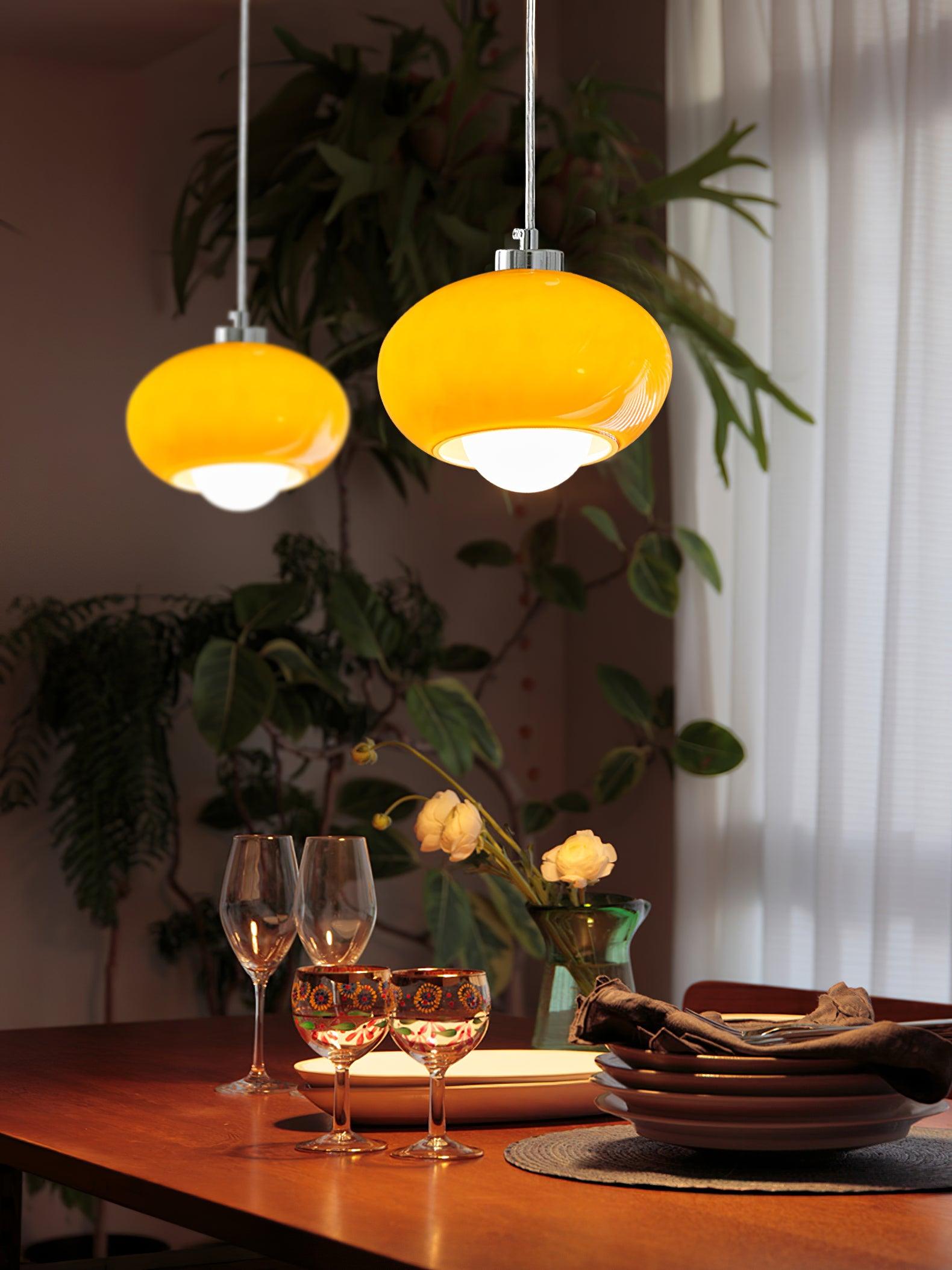 Oval Persimmon Pendant Light - Lamp Outdoor