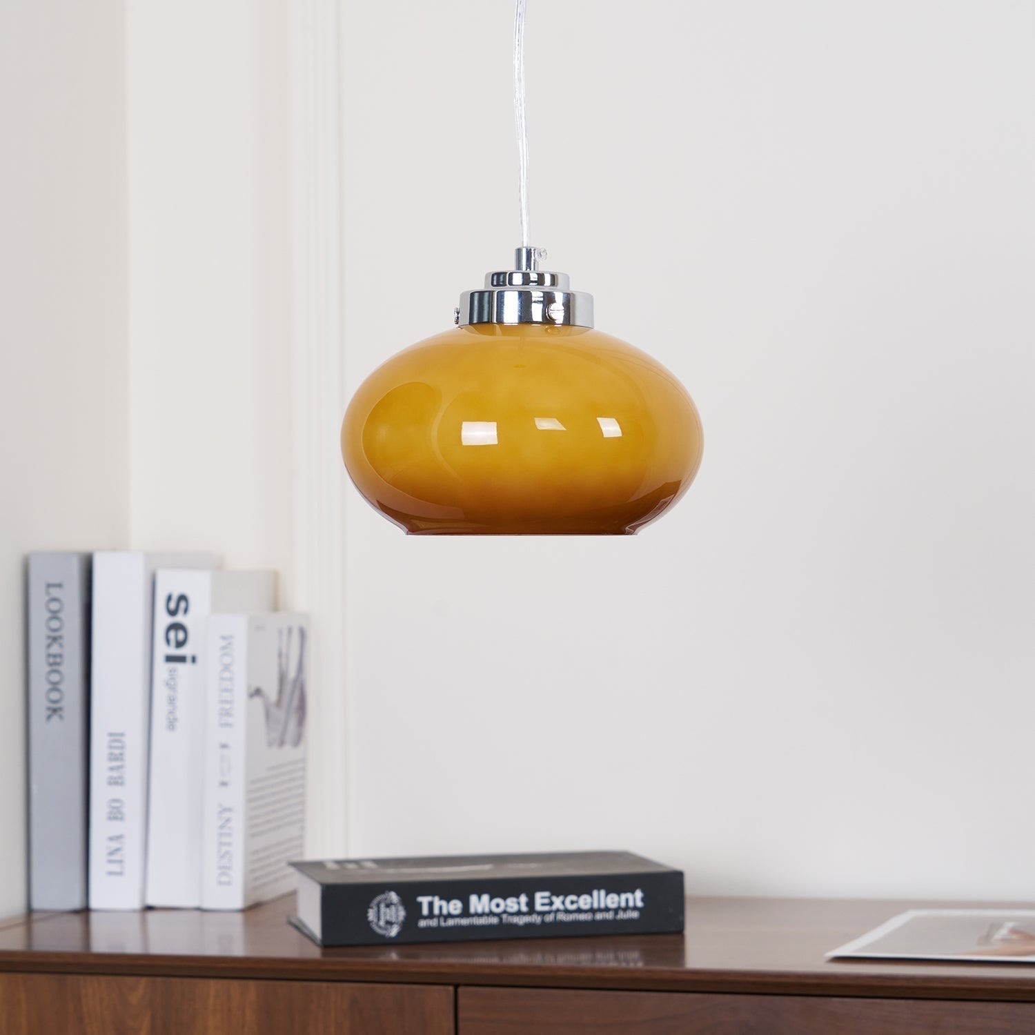 Oval Persimmon Pendant Light - Lamp Outdoor