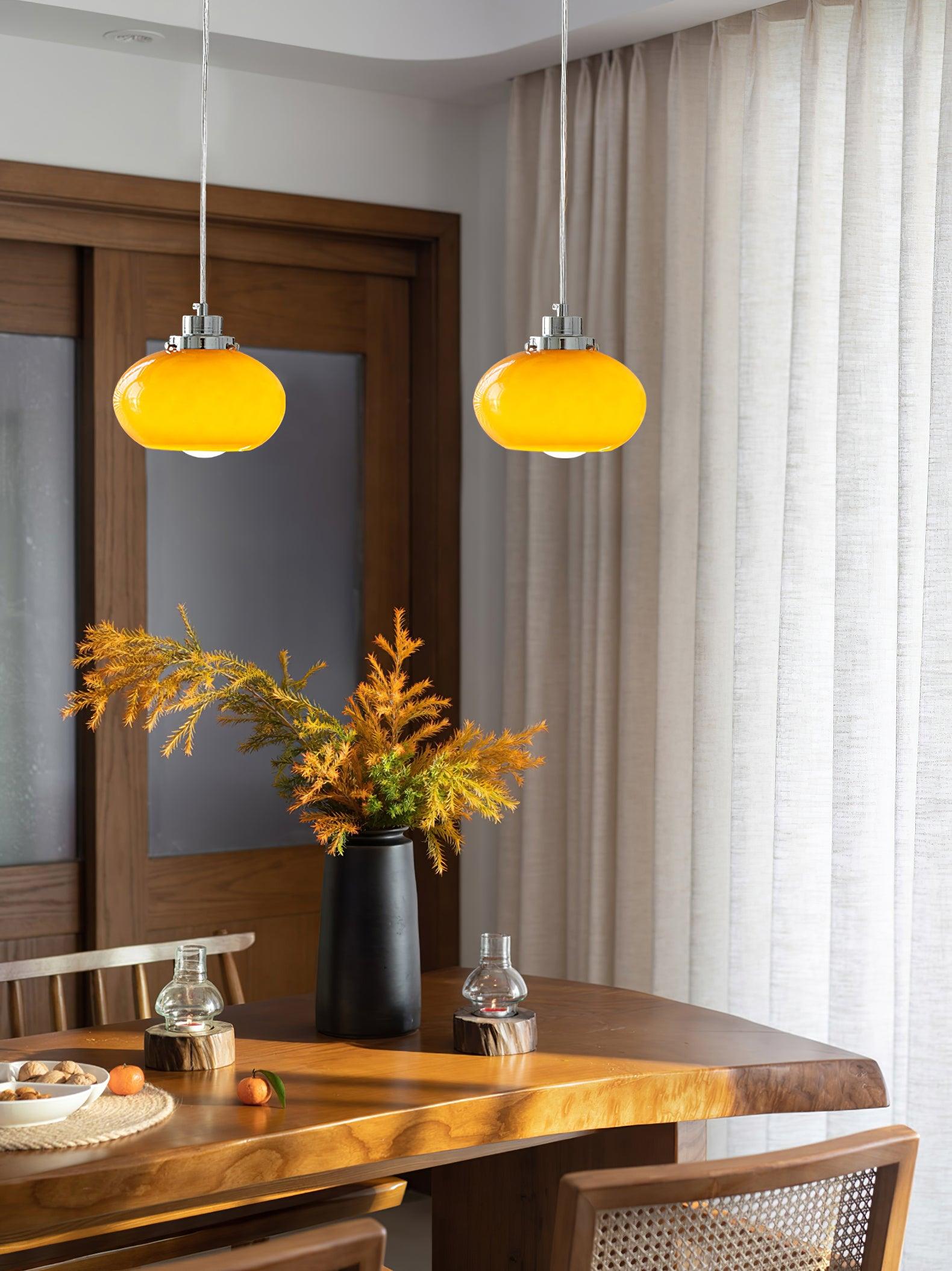 Oval Persimmon Pendant Light - Lamp Outdoor