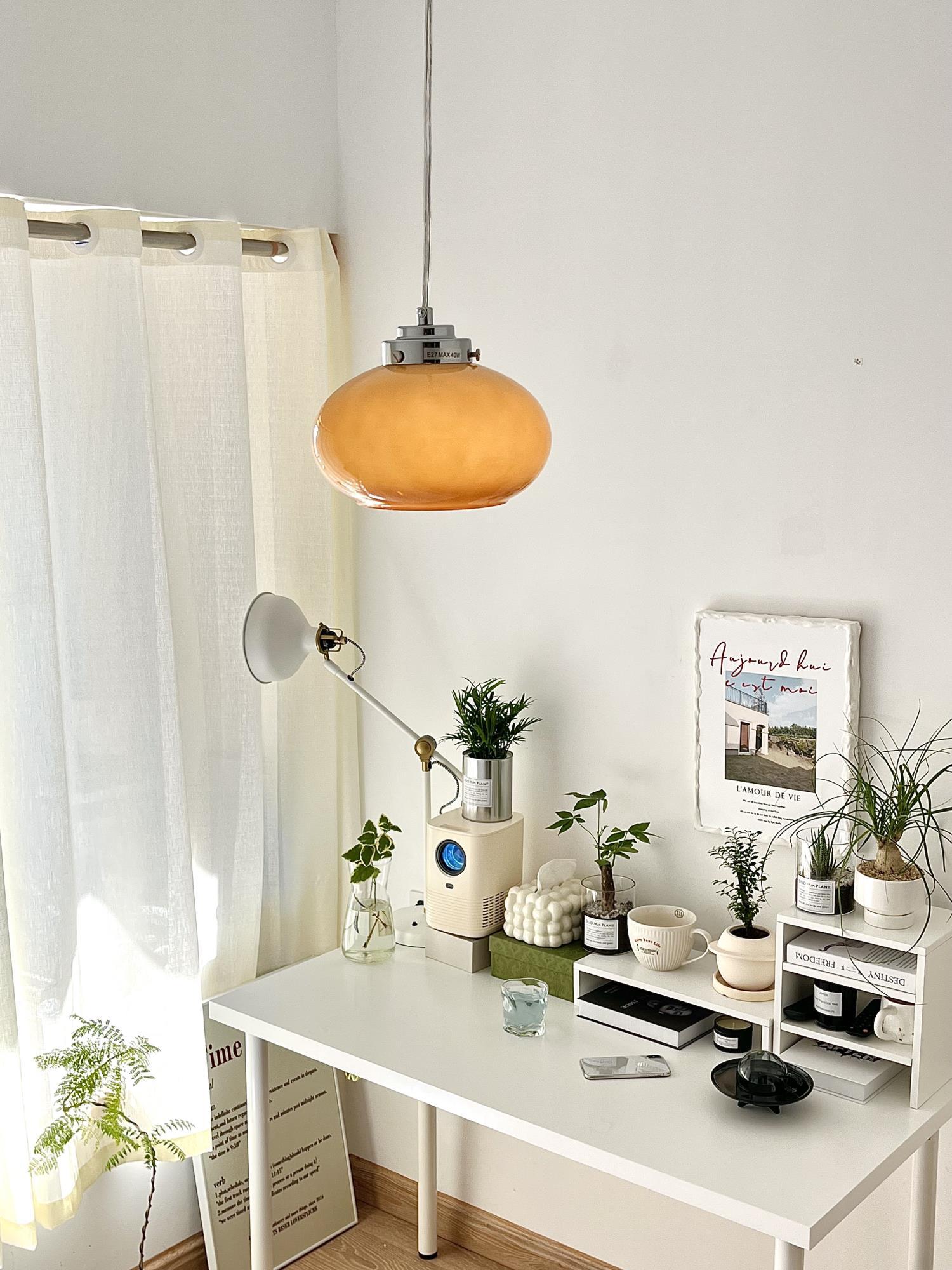 Oval Persimmon Pendant Light - Lamp Outdoor