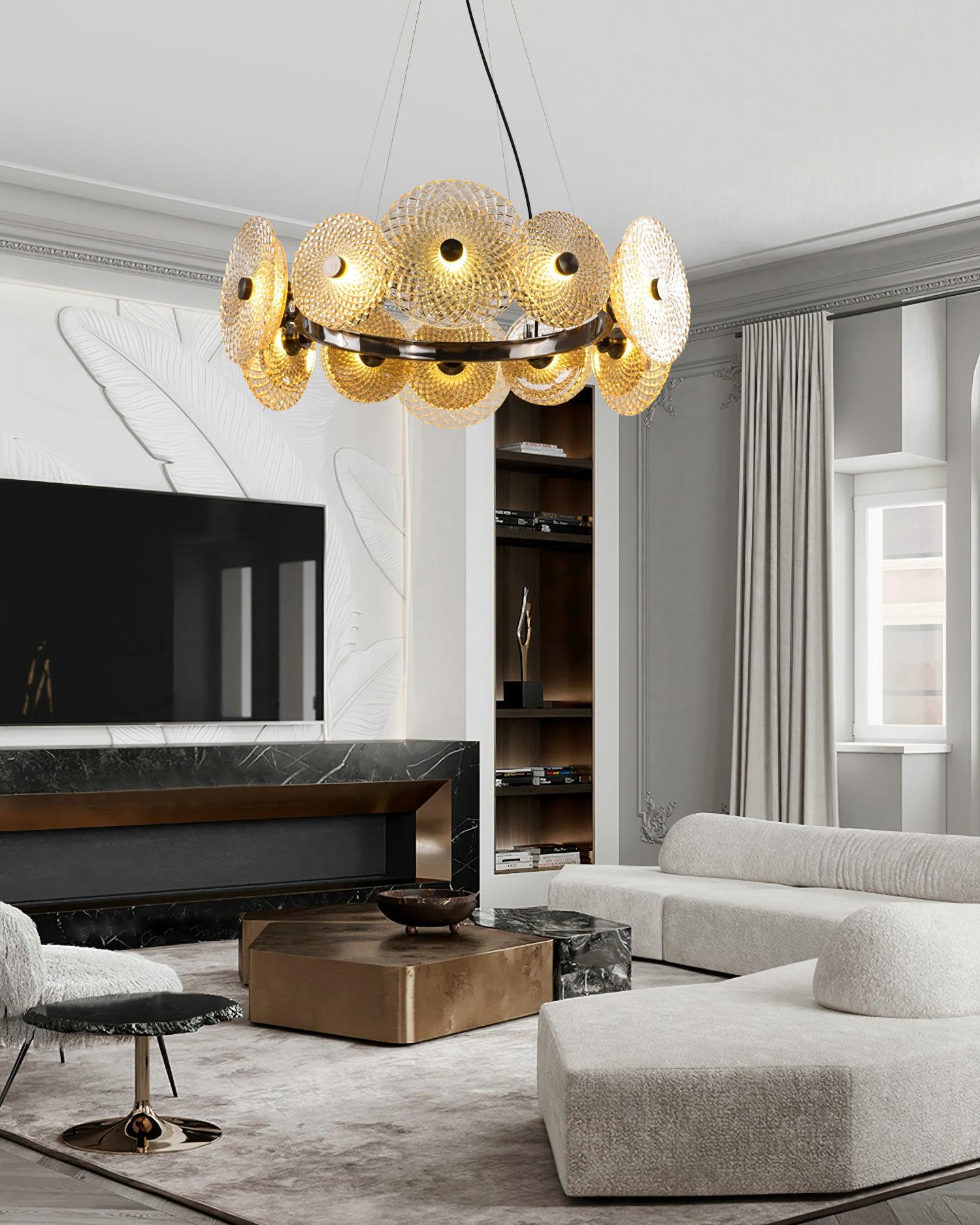 Zeveleth Postmodern Luxury Art Metal Crystal Chandelier - Lamp Outdoor