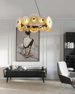 Zeveleth Postmodern Luxury Art Metal Crystal Chandelier - Lamp Outdoor