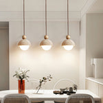 Vaire Pendant Light Travertine Dome Glass - Lamp Outdoor