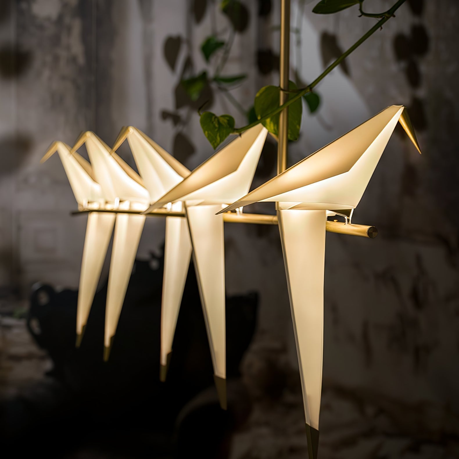 Paper Crane Bird LED Chandelier - Lamp Outdoor