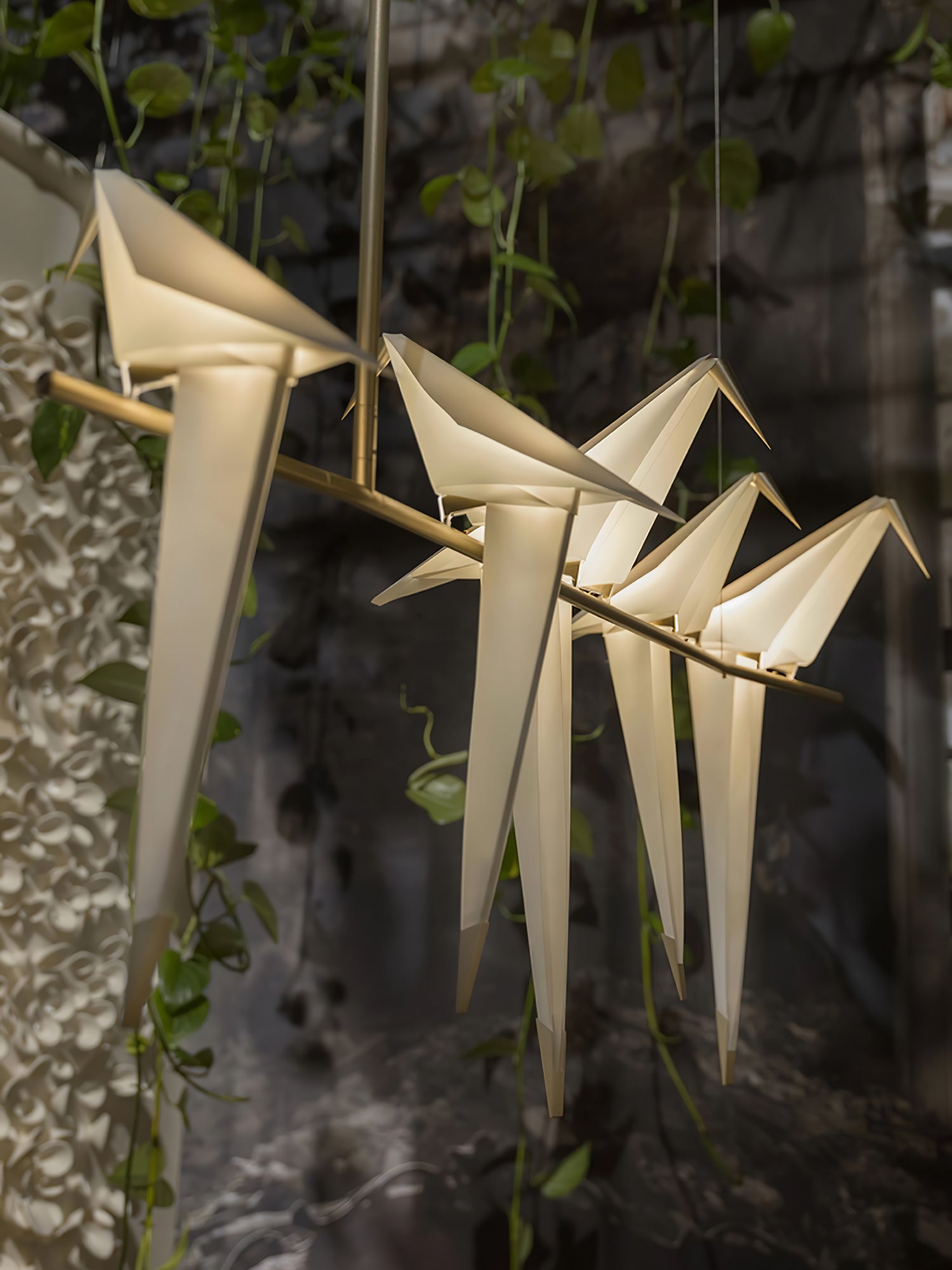 Paper Crane Bird LED Chandelier - Lamp Outdoor