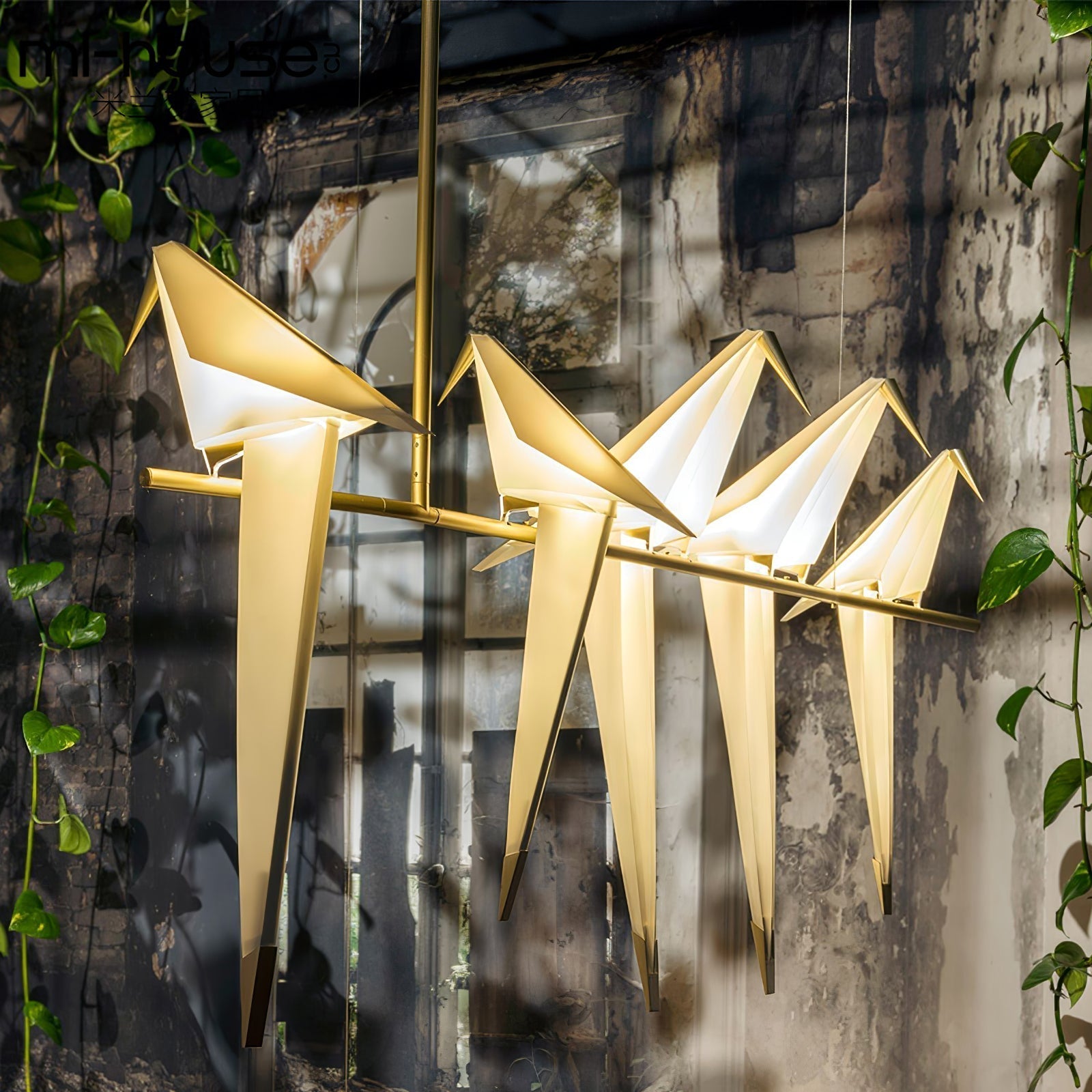 Paper Crane Bird LED Chandelier - Lamp Outdoor