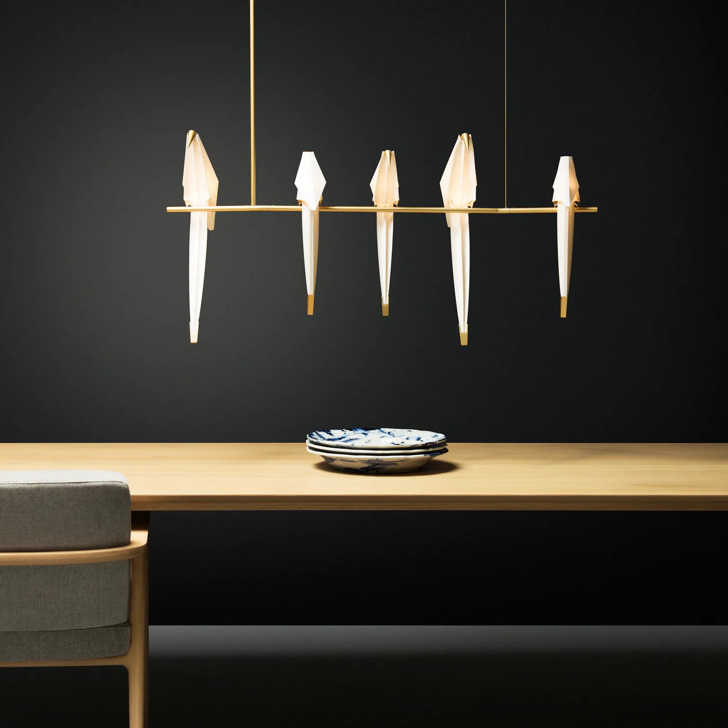 Paper Crane Bird LED Chandelier - Lamp Outdoor