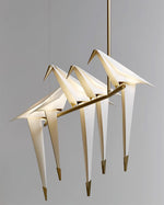 Paper Crane Bird LED Chandelier - Lamp Outdoor