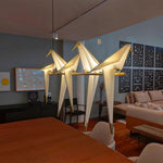 Paper Crane Bird LED Chandelier - Lamp Outdoor