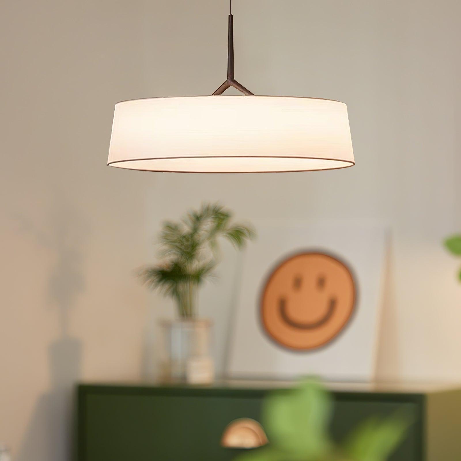 Ovynira Cylindrical Fabric Pendant Light - Lamp Outdoor