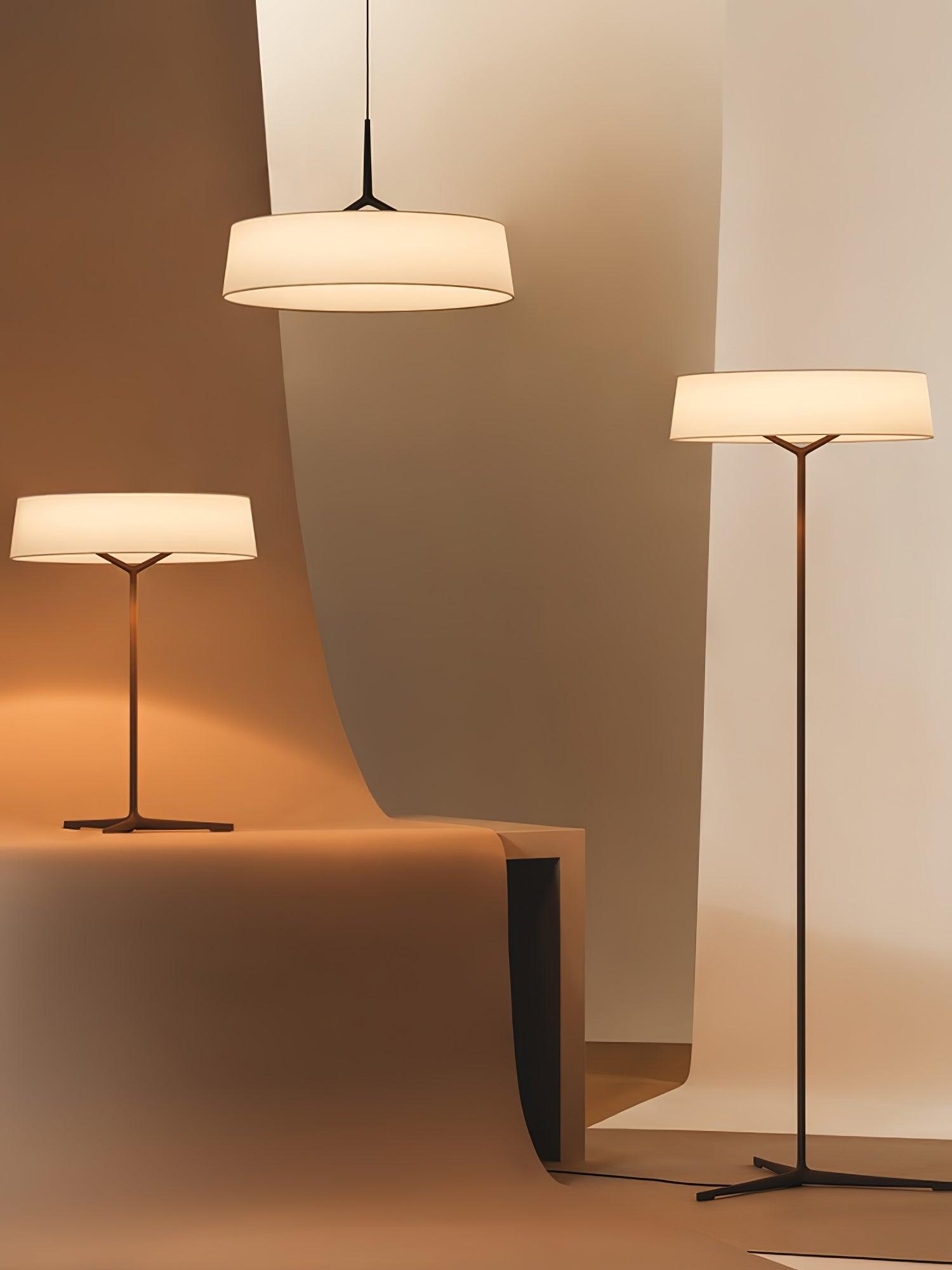 Ovynira Cylindrical Fabric Pendant Light - Lamp Outdoor