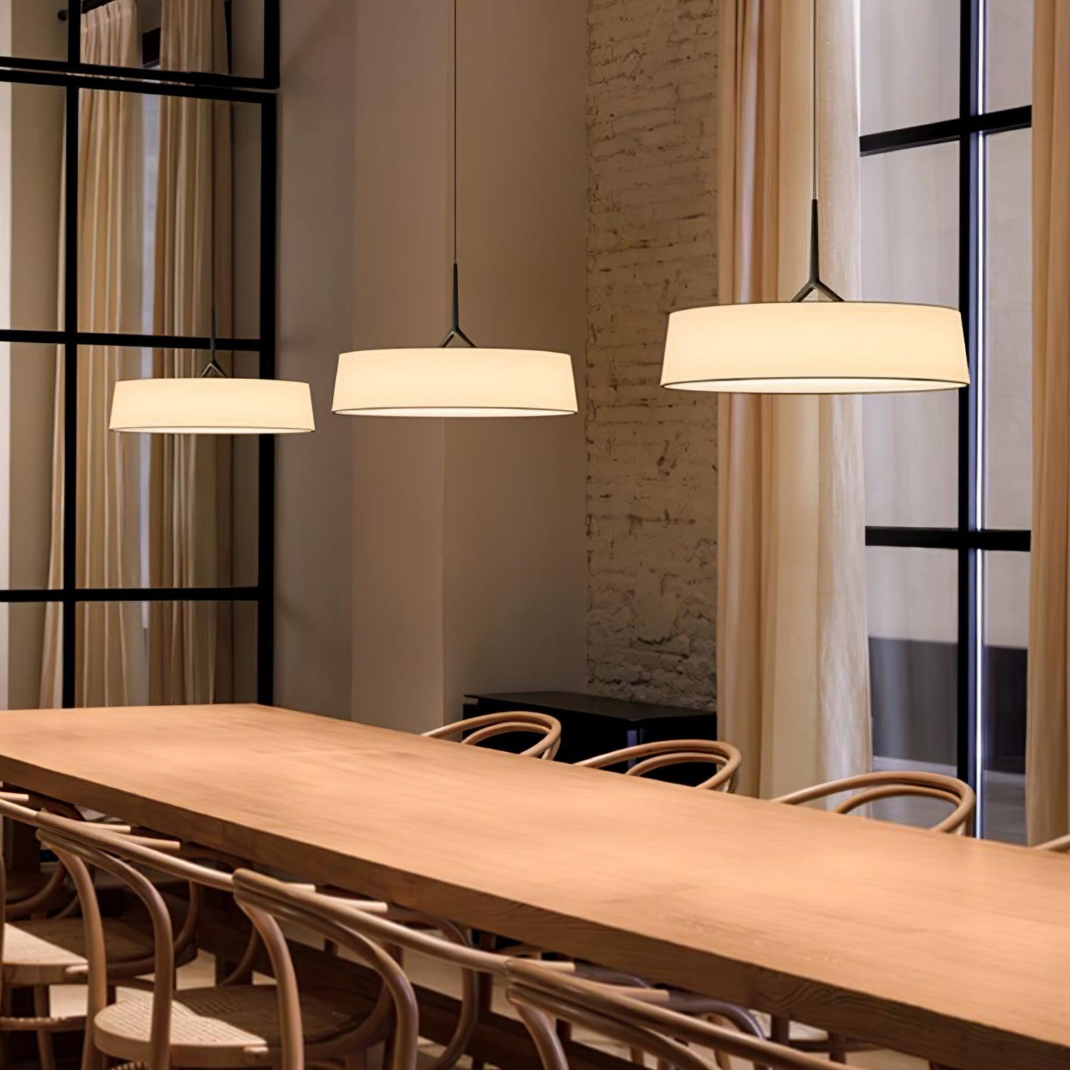 Ovynira Cylindrical Fabric Pendant Light - Lamp Outdoor
