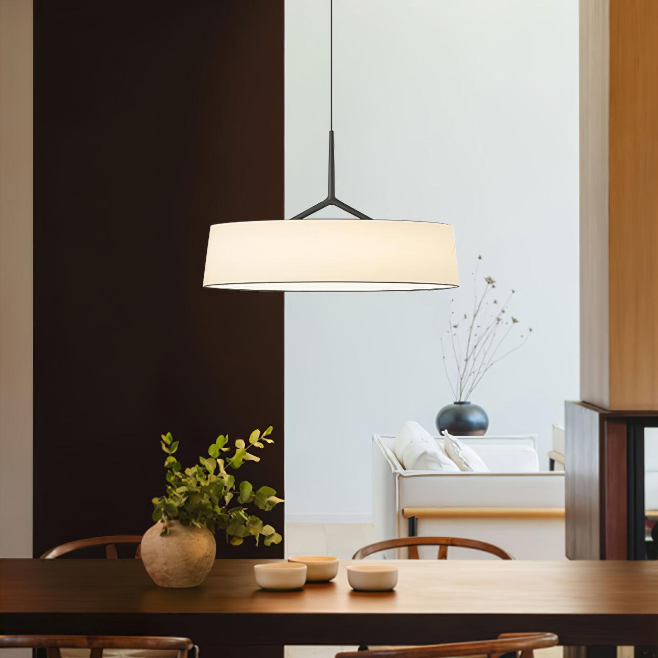 Ovynira Cylindrical Fabric Pendant Light - Lamp Outdoor
