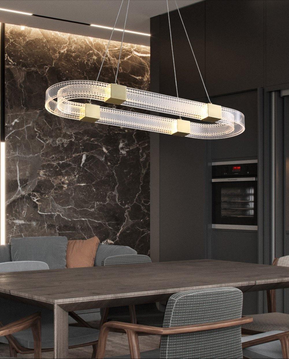 Parallel Ring LED Chandelier - Lamp Outdoor