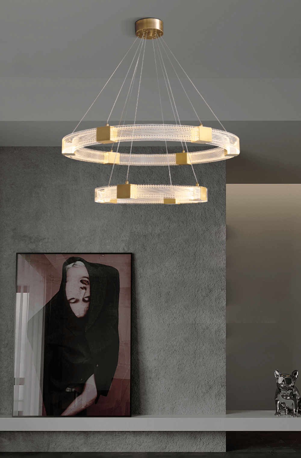 Parallel Ring LED Chandelier - Lamp Outdoor