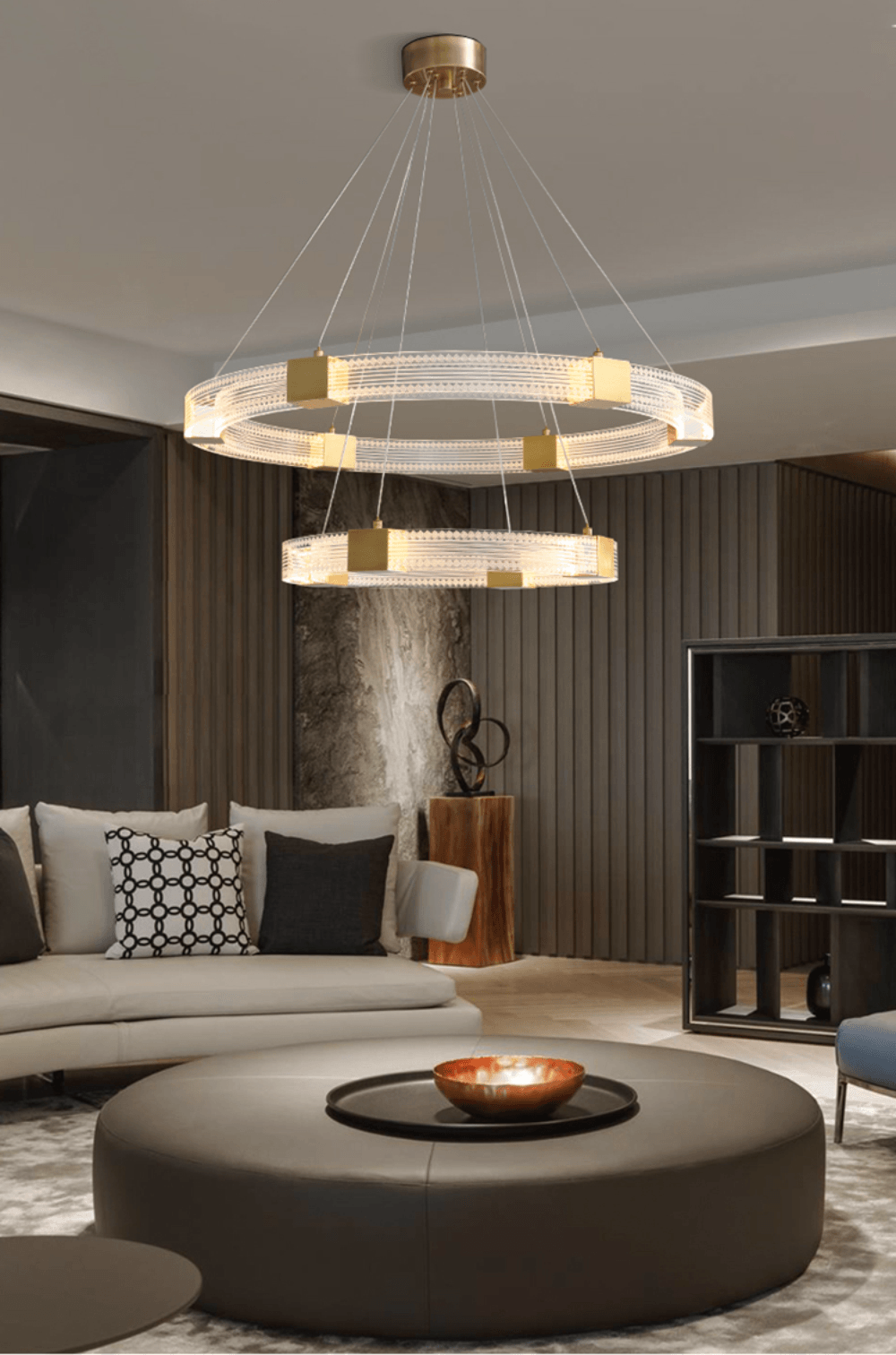 Parallel Ring LED Chandelier - Lamp Outdoor