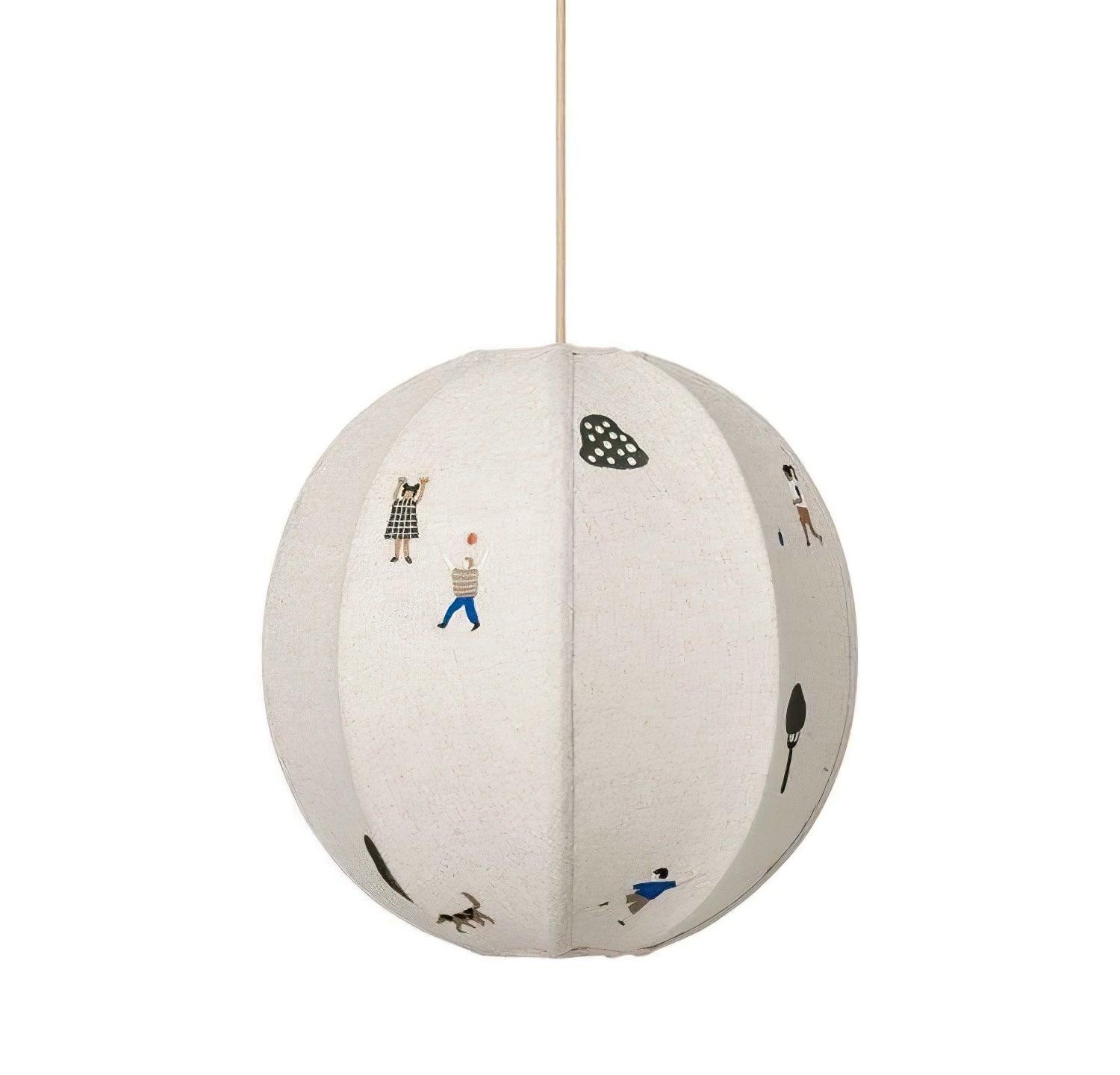 Park Embroidered Textile Pendant Lamp - Lamp Outdoor