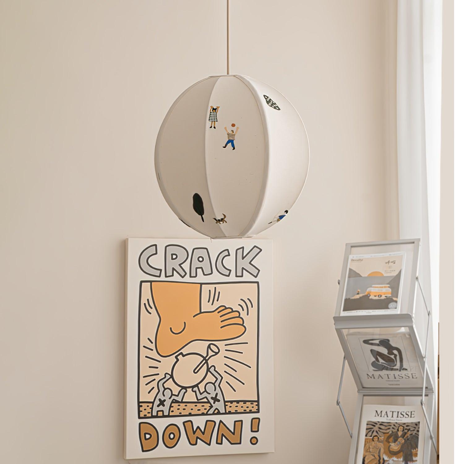 Park Embroidered Textile Pendant Lamp - Lamp Outdoor