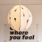 Park Embroidered Textile Pendant Lamp - Lamp Outdoor