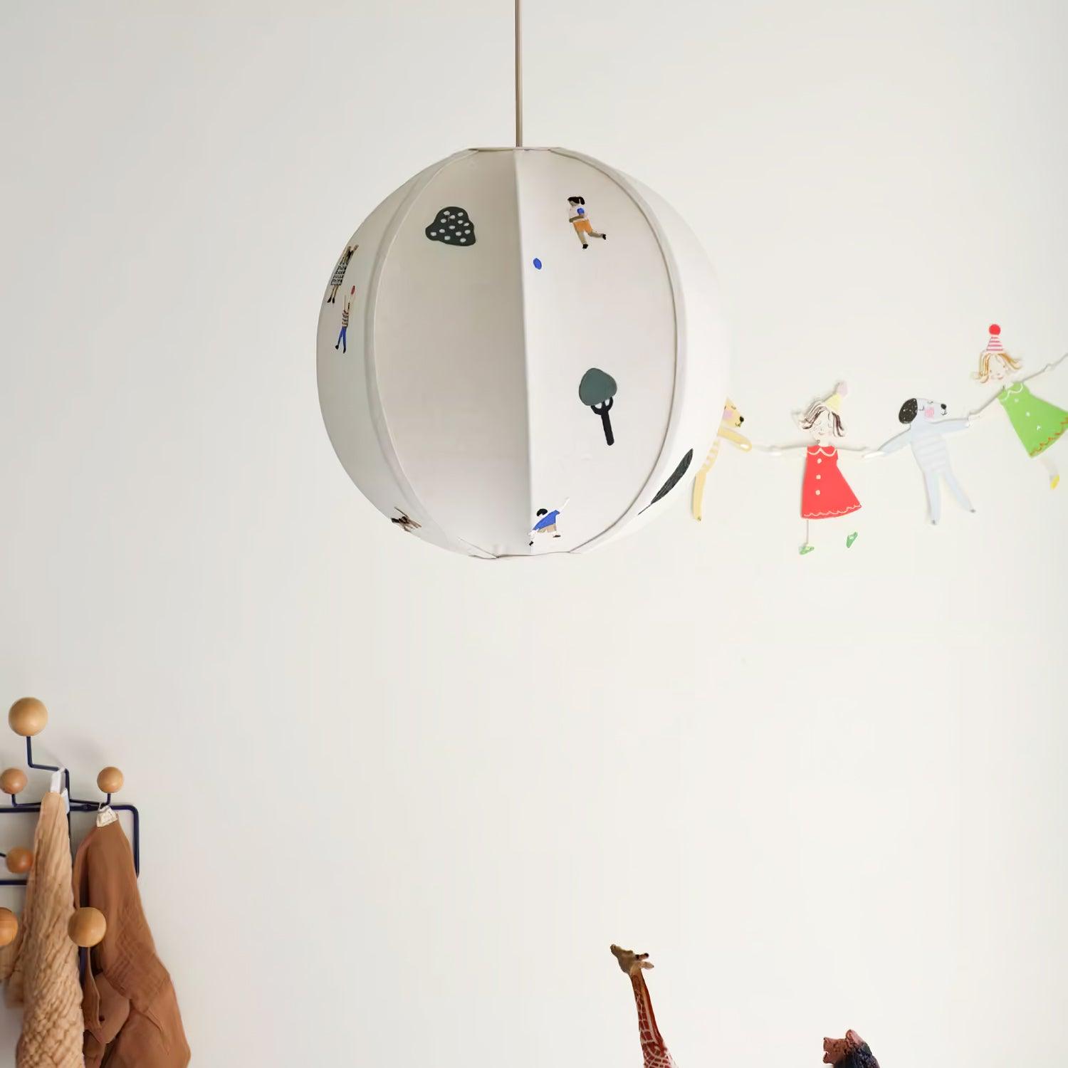 Park Embroidered Textile Pendant Lamp - Lamp Outdoor