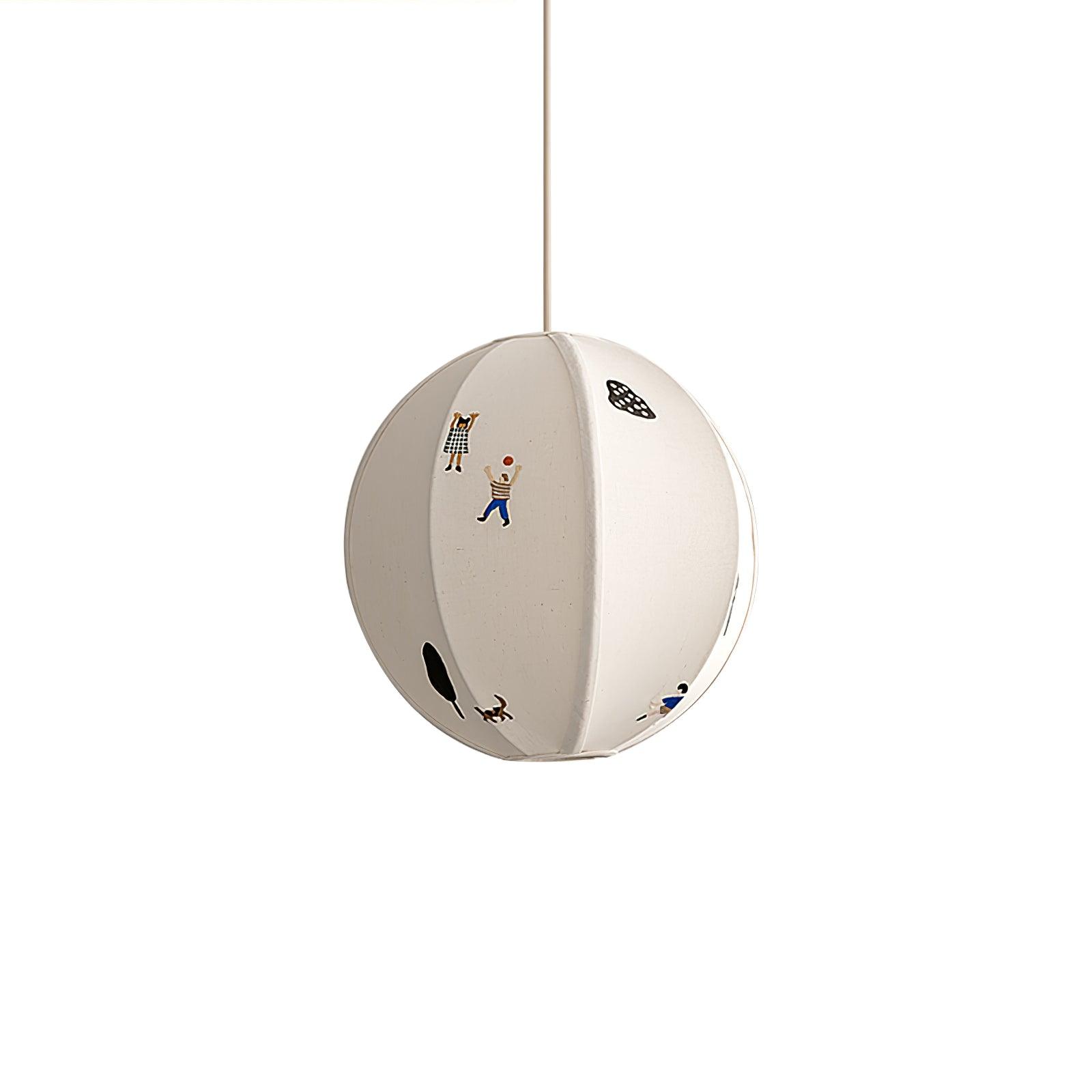 Park Embroidered Textile Pendant Lamp - Lamp Outdoor