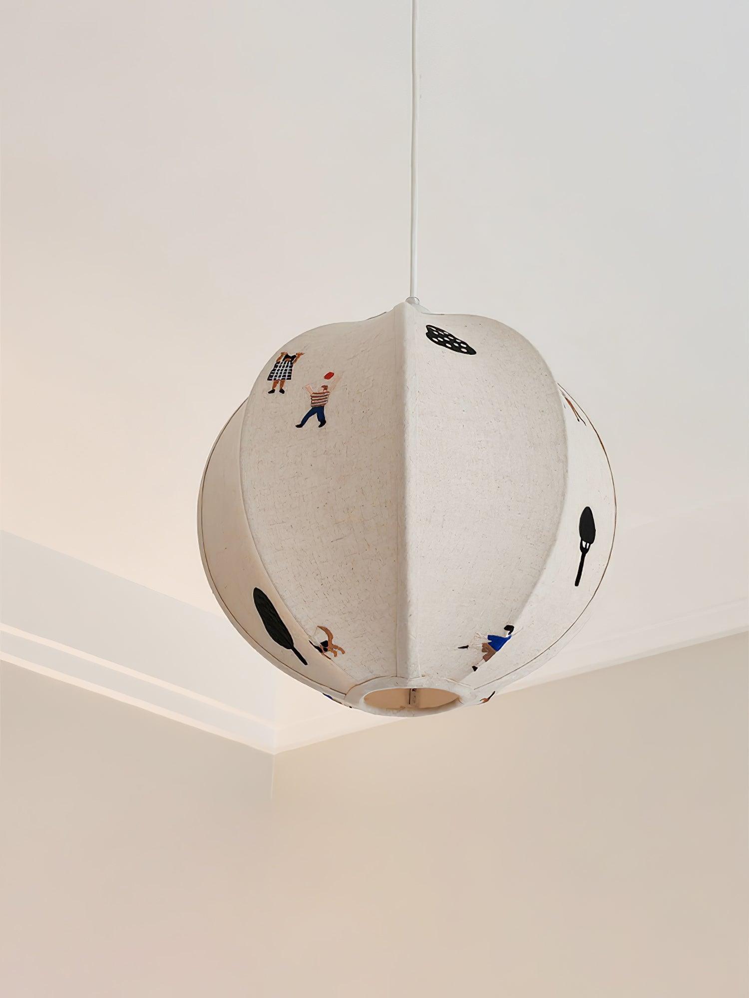 Park Embroidered Textile Pendant Lamp - Lamp Outdoor