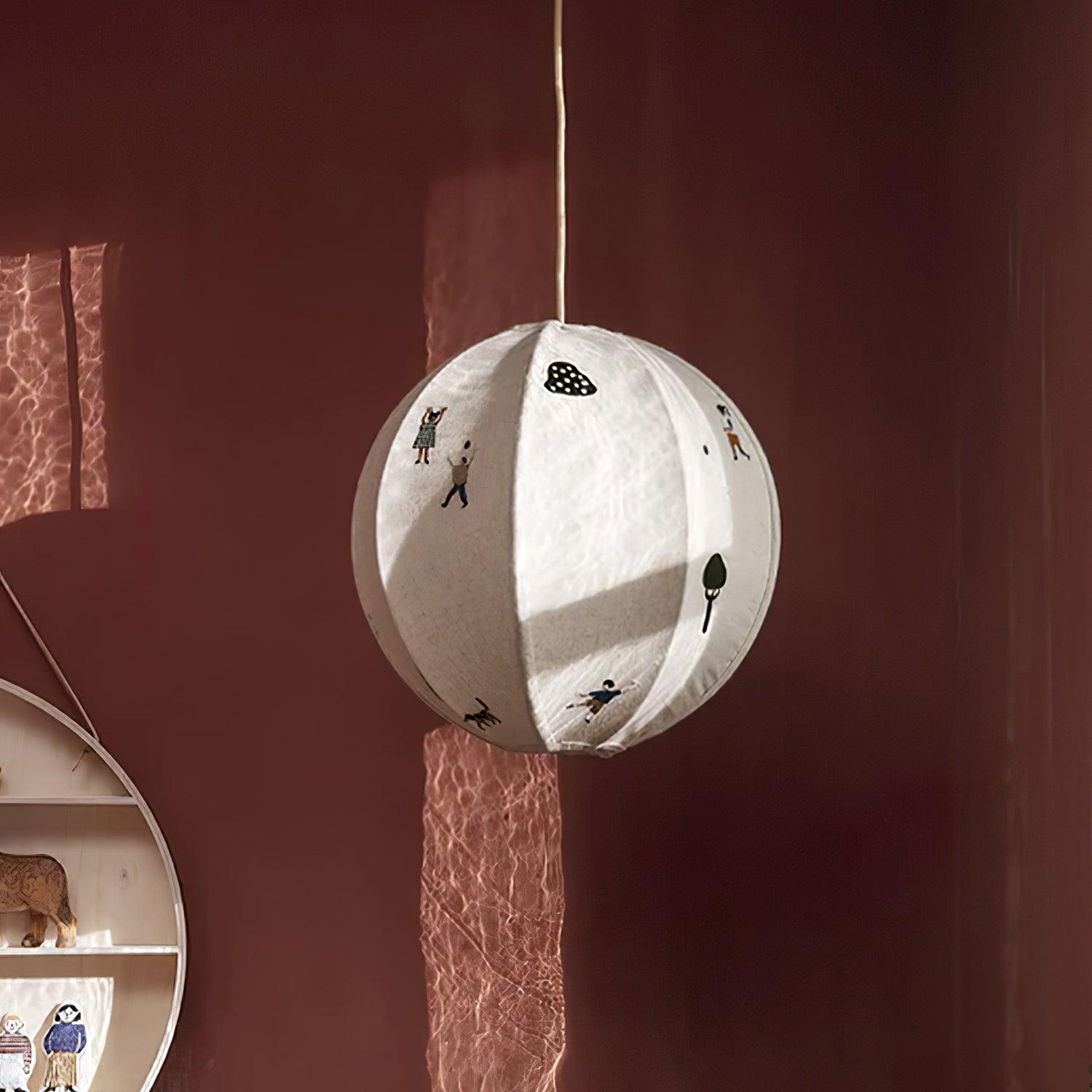 Park Embroidered Textile Pendant Lamp - Lamp Outdoor