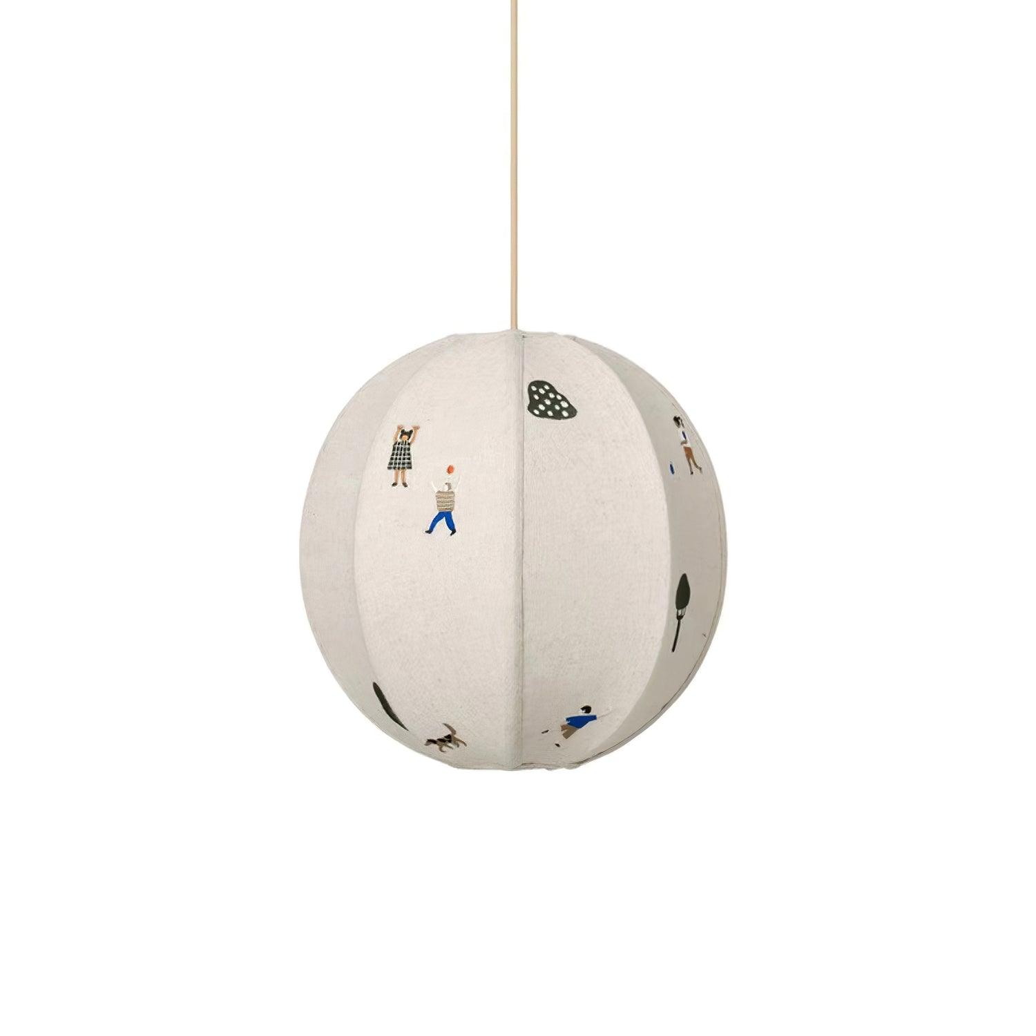 Park Embroidered Textile Pendant Lamp - Lamp Outdoor