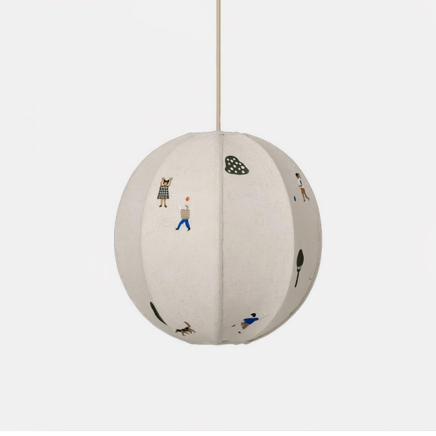 Park Embroidered Textile Pendant Lamp - Lamp Outdoor