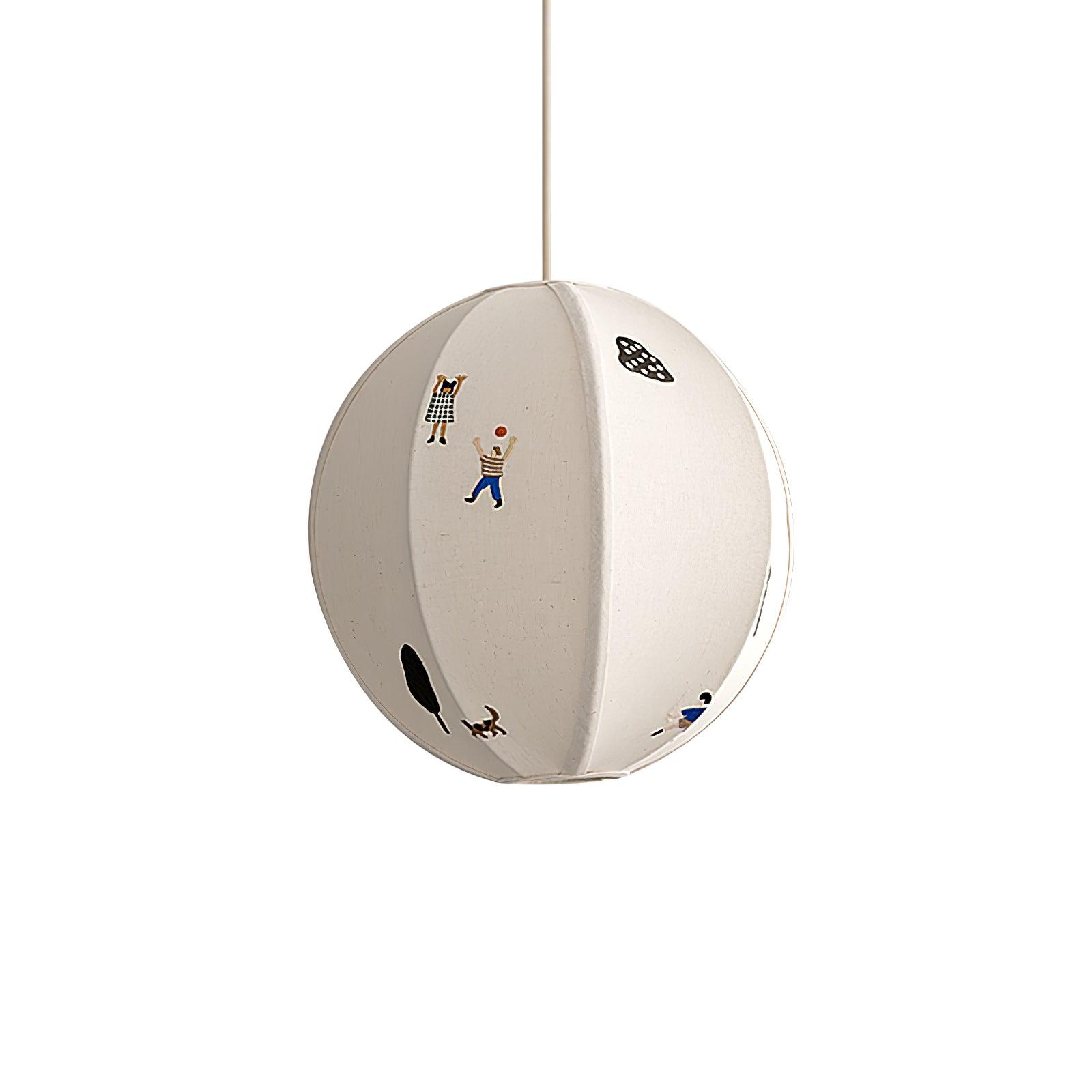 Park Embroidered Textile Pendant Lamp - Lamp Outdoor