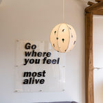 Park Embroidered Textile Pendant Lamp - Lamp Outdoor