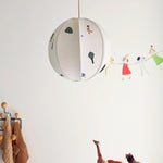 Park Embroidered Textile Pendant Lamp - Lamp Outdoor