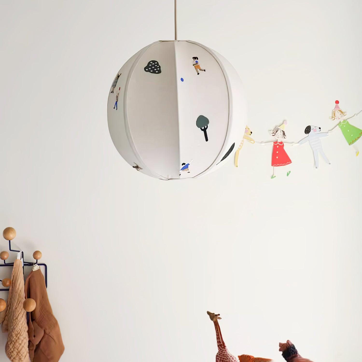 Park Embroidered Textile Pendant Lamp - Lamp Outdoor