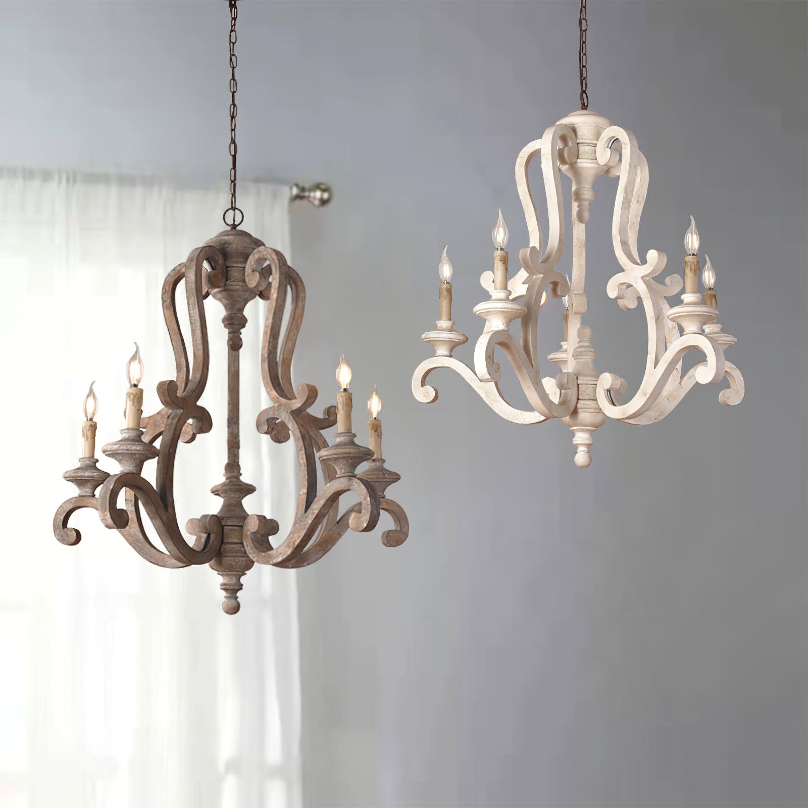 Parrotuncle Wooden Candle Chandelier - Lamp Outdoor