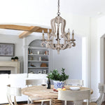 Parrotuncle Wooden Candle Chandelier - Lamp Outdoor