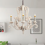 Parrotuncle Wooden Candle Chandelier - Lamp Outdoor