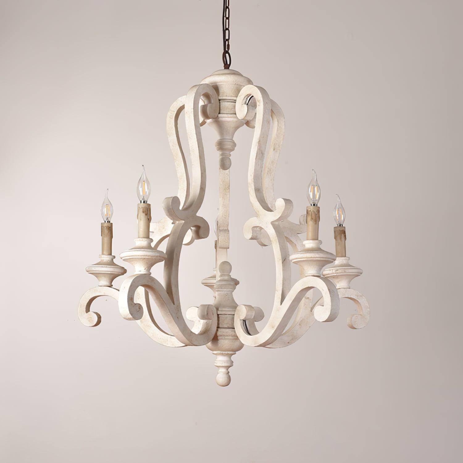 Parrotuncle Wooden Candle Chandelier - Lamp Outdoor