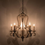 Parrotuncle Wooden Candle Chandelier - Lamp Outdoor