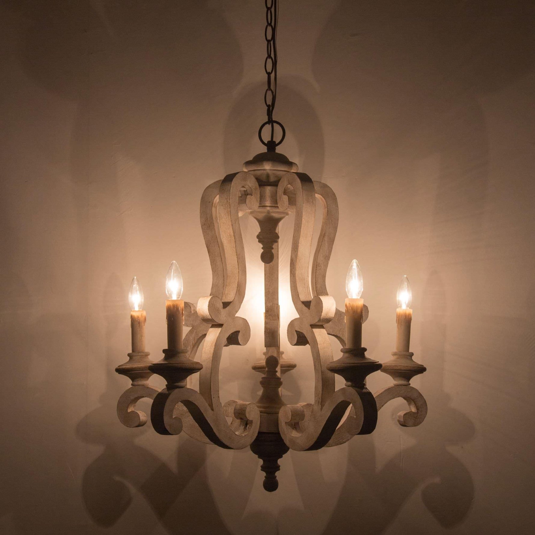 Parrotuncle Wooden Candle Chandelier - Lamp Outdoor