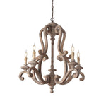 Parrotuncle Wooden Candle Chandelier - Lamp Outdoor