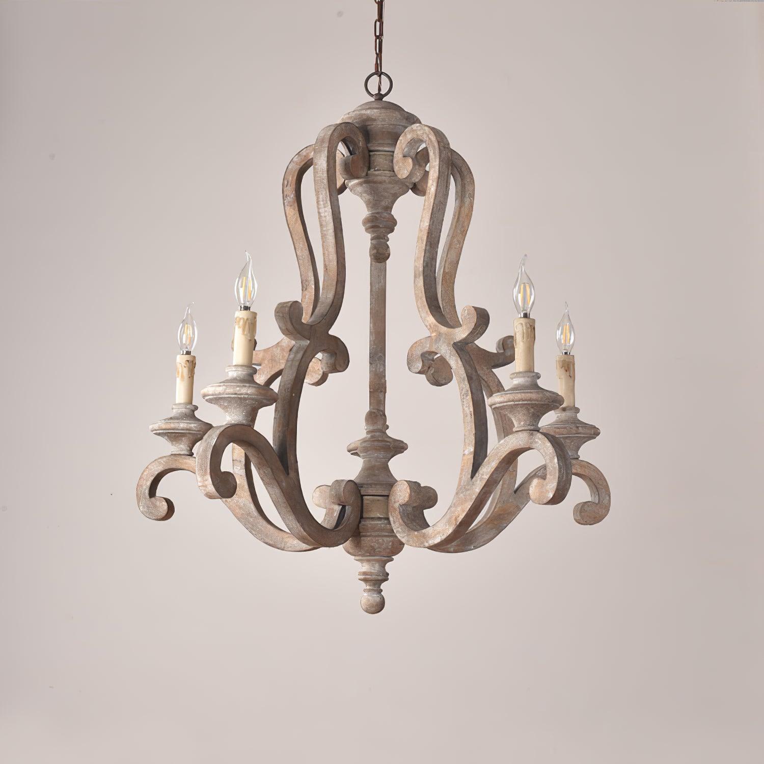Parrotuncle Wooden Candle Chandelier - Lamp Outdoor