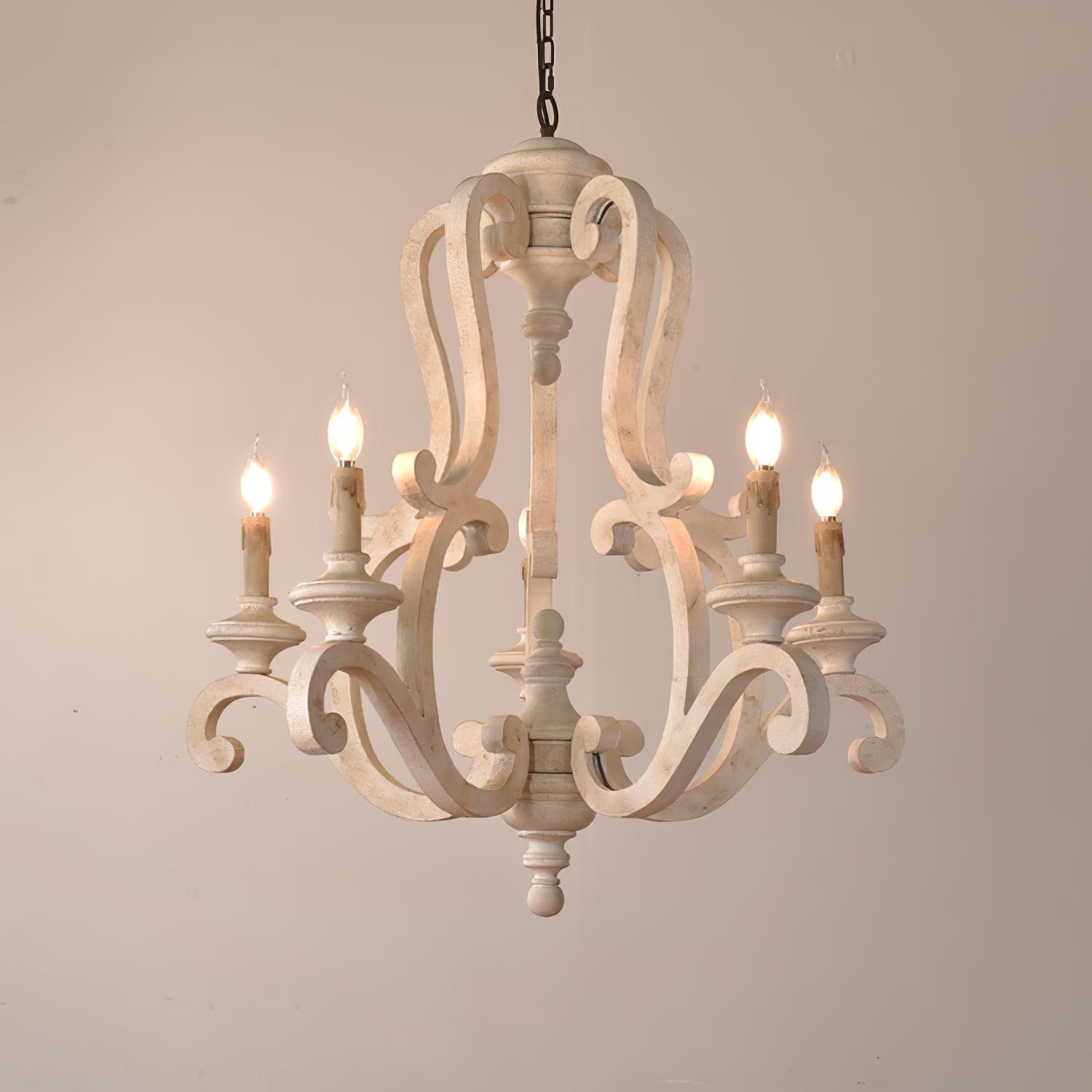 Parrotuncle Wooden Candle Chandelier - Lamp Outdoor