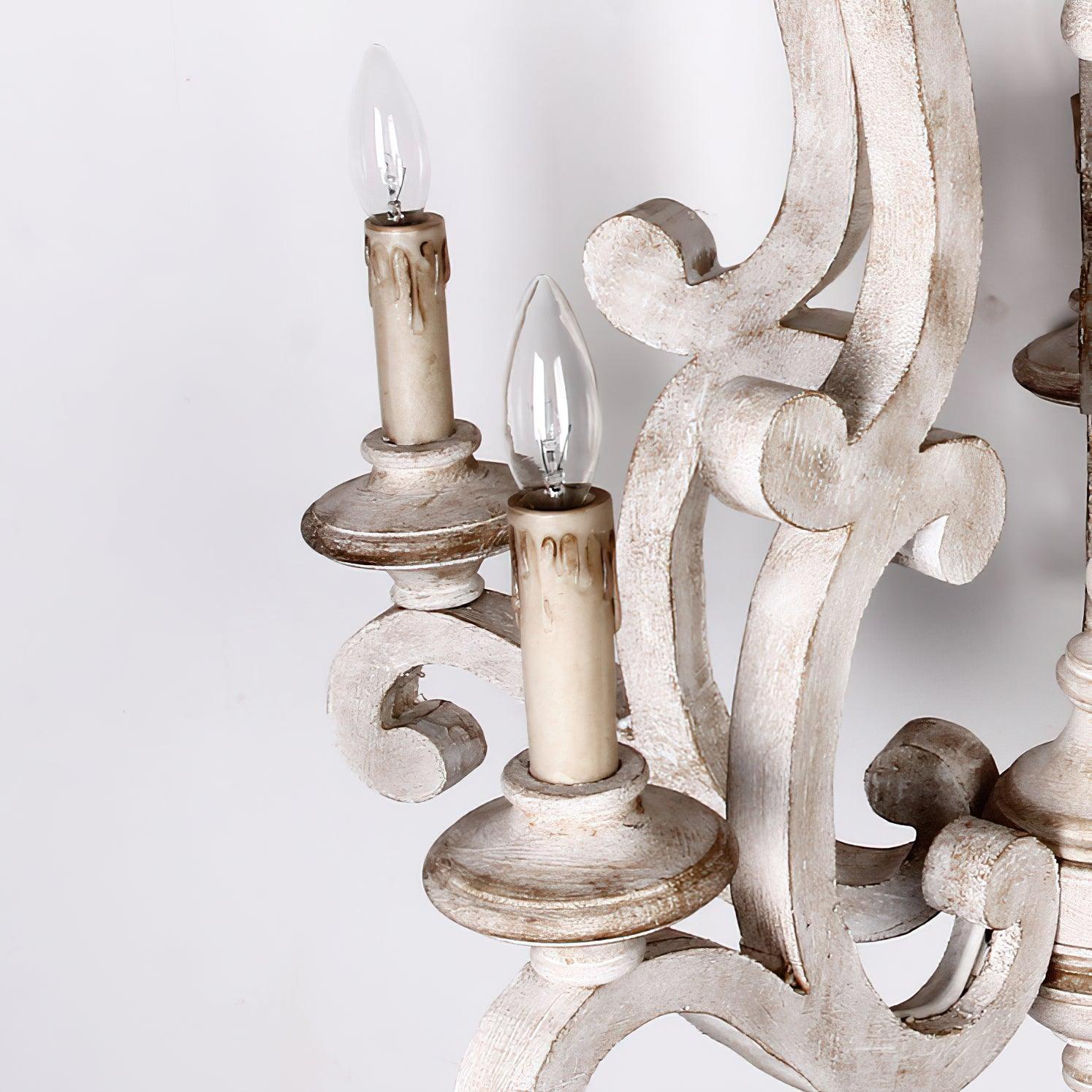 Parrotuncle Wooden Candle Chandelier - Lamp Outdoor