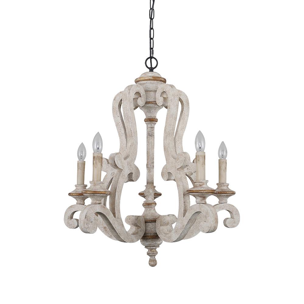 Parrotuncle Wooden Candle Chandelier - Lamp Outdoor