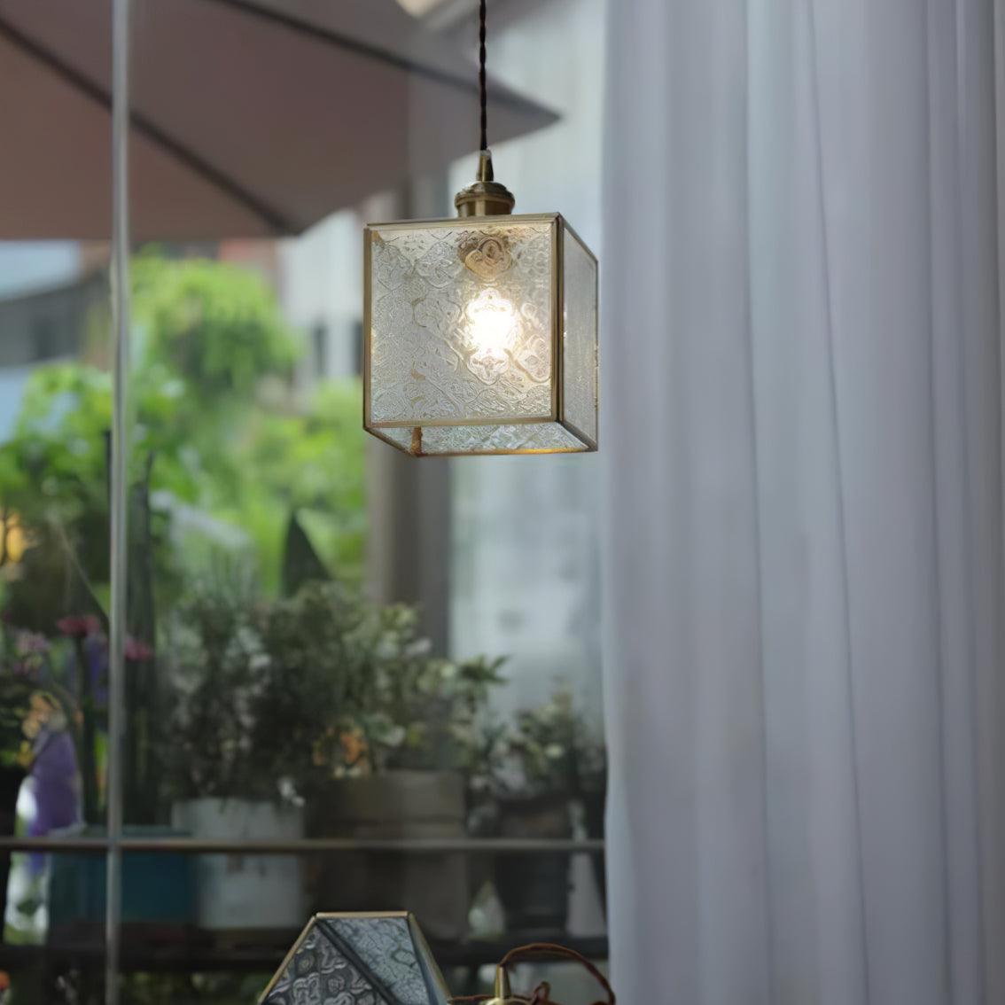 Patterned Glass Pendant Lamp - Lamp Outdoor