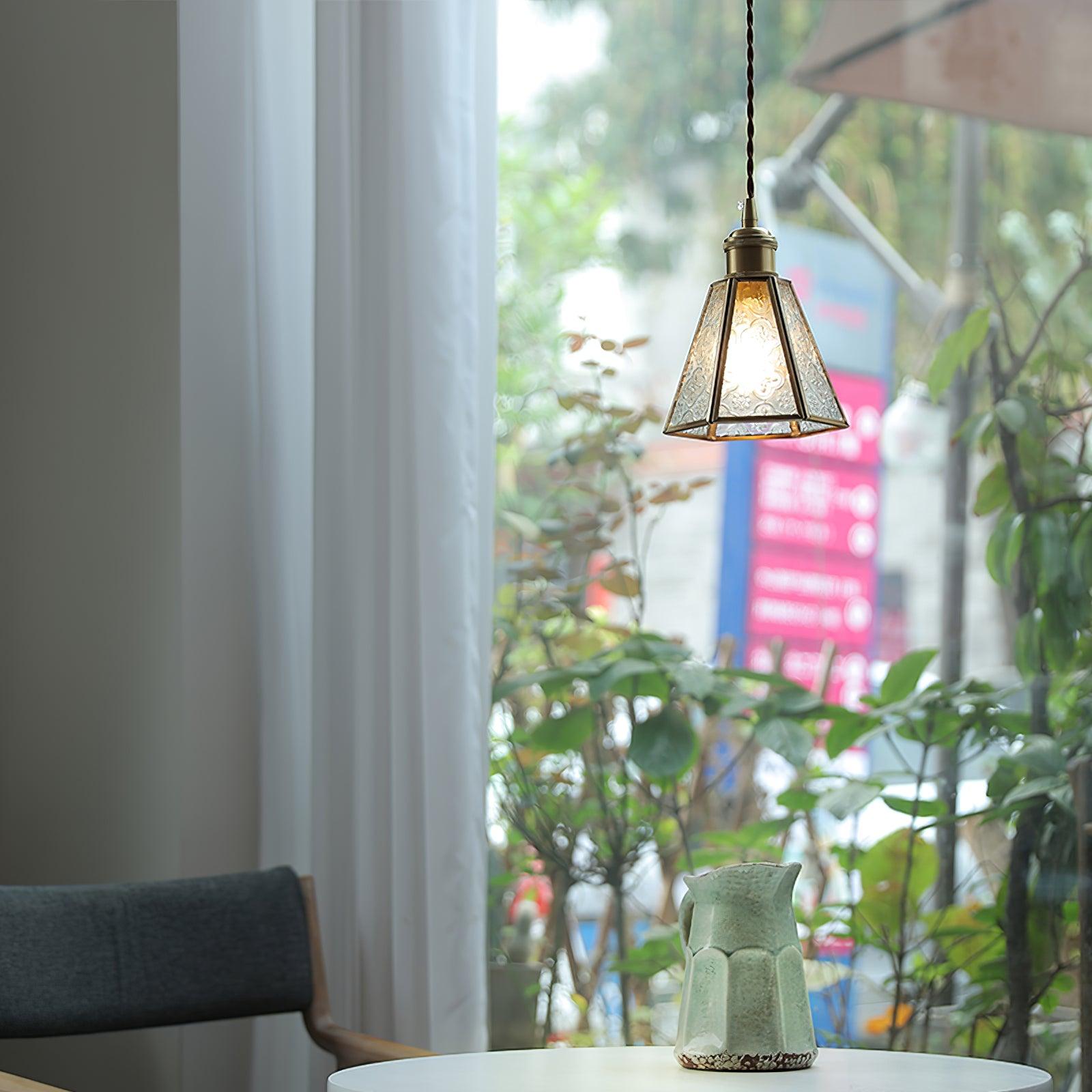 Patterned Glass Pendant Lamp - Lamp Outdoor