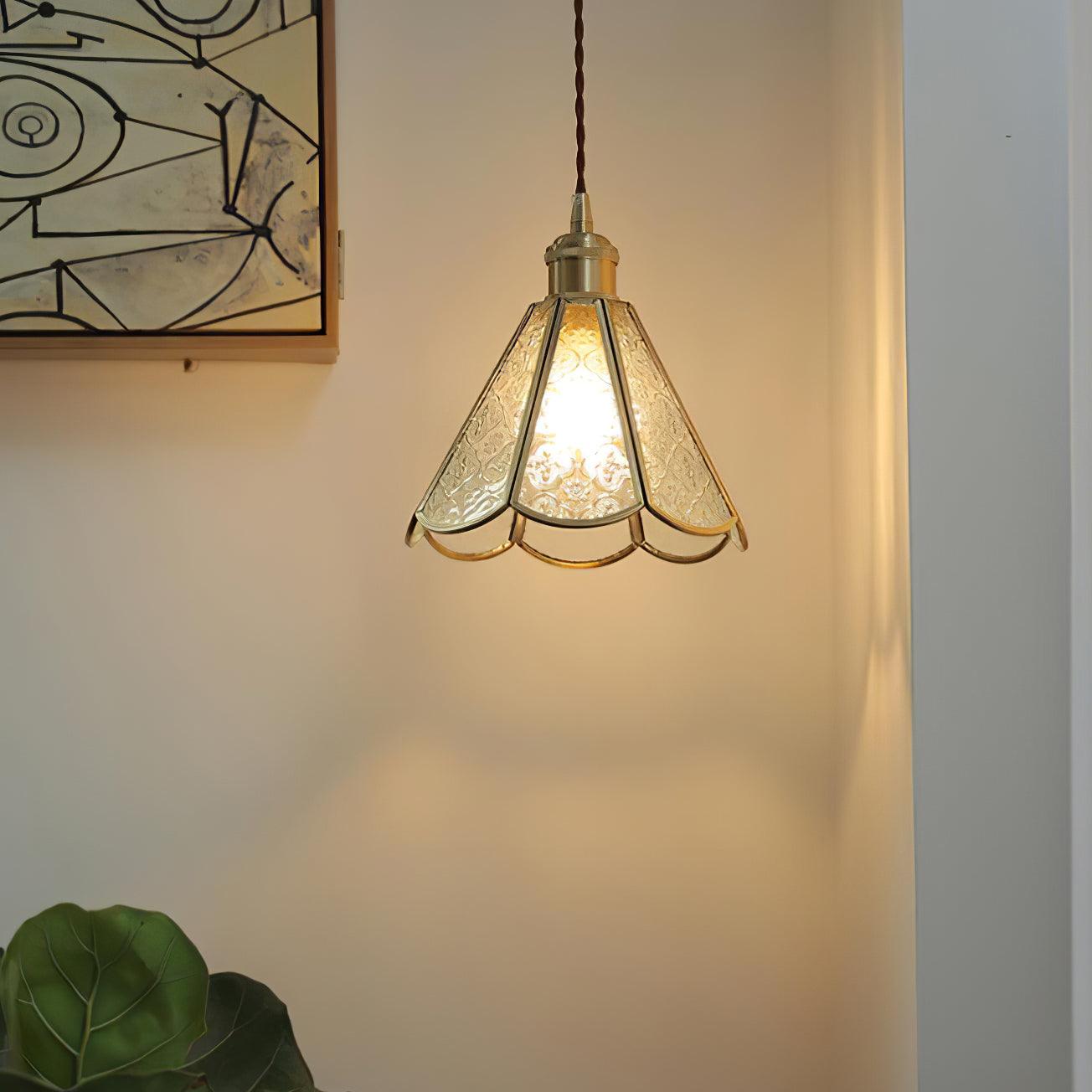 Patterned Glass Pendant Lamp - Lamp Outdoor